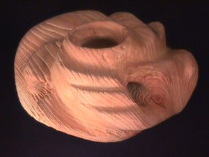 Sand blasted and carved vase