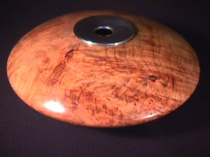 Root Burr Turning with Pewter Top